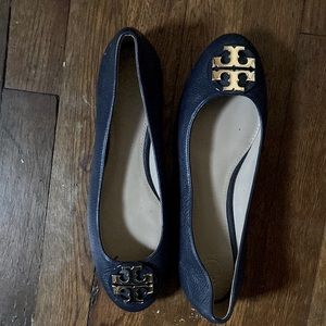 Sleek blue casual flats